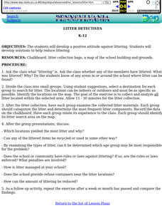 Litter Detectives Lesson Plan Litter Detectives Lesson Plan