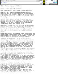 Foreign Language And Culture Lesson Plan Foreign Language And Culture Lesson Plan