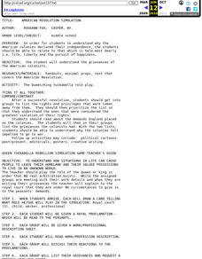 American Revolution Simulation: Colonial History, Drama Lesson Plan American Revolution Simulation: Colonial History, Drama Lesson Plan