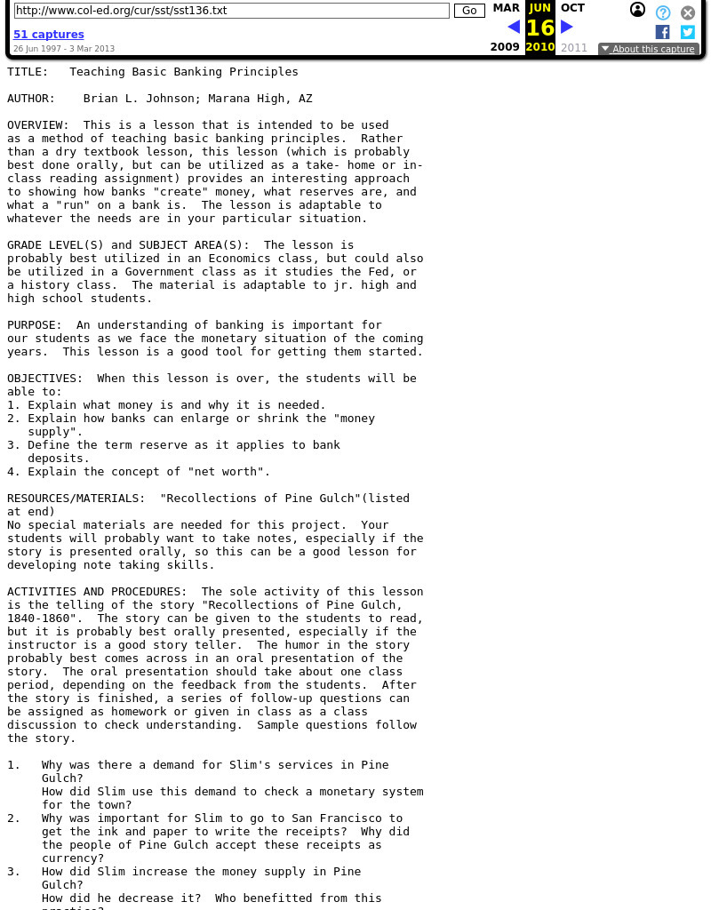 Teaching Basic Banking Principles Lesson Plan Teaching Basic Banking Principles Lesson Plan
