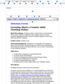 Learning About A Country While Chatting Online Lesson Plan Learning About A Country While Chatting Online Lesson Plan