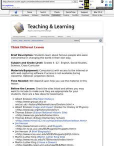 People Who "Think Different" Lesson Plan People Who "Think Different" Lesson Plan