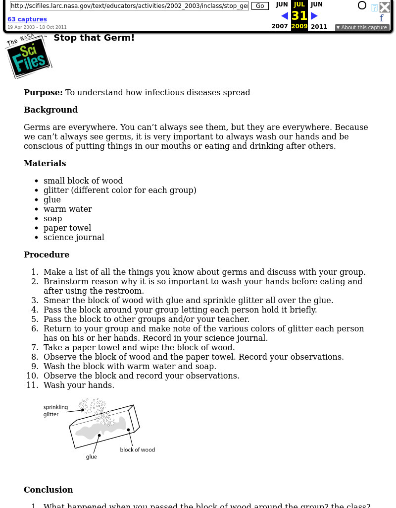 Stop that Germ! Lesson Plan Stop that Germ! Lesson Plan