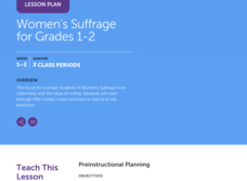 Women's Suffrage for Grades 1–2 Lesson Plan Women's Suffrage for Grades 1–2 Lesson Plan