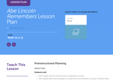 Abe Lincoln Remembers Lesson Plan Lesson Plan Abe Lincoln Remembers Lesson Plan Lesson Plan