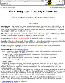 The Winning Edge: Probability in Basketball: Lesson 2 Lesson Plan The Winning Edge: Probability in Basketball: Lesson 2 Lesson Plan