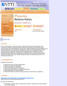 Relative Ratios Lesson Plan Relative Ratios Lesson Plan