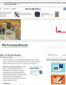 A New "Spin" on Nuclear Energy Lesson Plan A New "Spin" on Nuclear Energy Lesson Plan