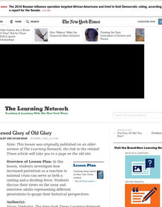The Renewed Glory of Old Glory Lesson Plan The Renewed Glory of Old Glory Lesson Plan