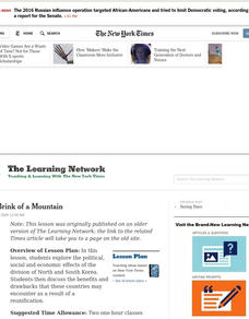 On the Brink of a Mountain Lesson Plan On the Brink of a Mountain Lesson Plan
