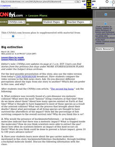 Big Extinction Lesson Plan Big Extinction Lesson Plan