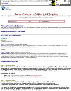 Seasons' Journey : Putting it All Together Lesson Plan Seasons' Journey : Putting it All Together Lesson Plan