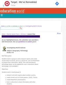 Investigating World Cultures Lesson Plan Investigating World Cultures Lesson Plan