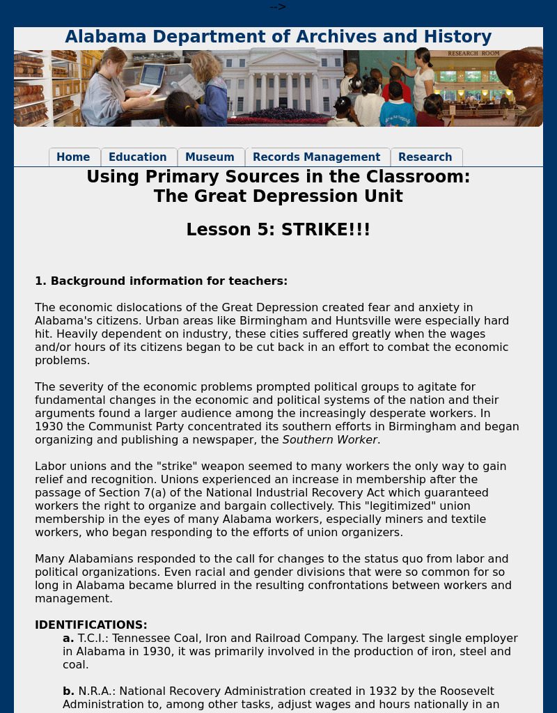 STRIKE!!! Lesson Plan STRIKE!!! Lesson Plan