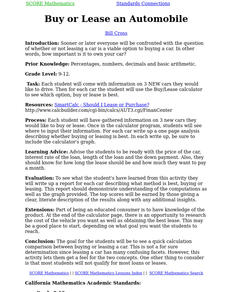 Buy or Lease an Automobile Lesson Plan Buy or Lease an Automobile Lesson Plan