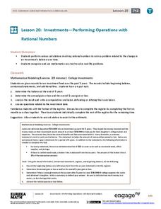 Investments—Performing Operations with Rational Numbers Lesson Plan Investments—Performing Operations with Rational Numbers Lesson Plan