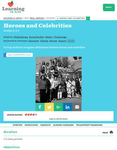 Hereos and Celebrities Lesson Plan Hereos and Celebrities Lesson Plan