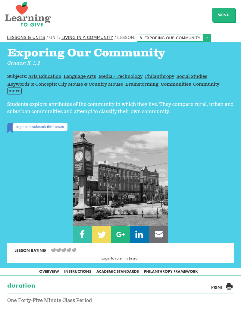 Exporing Our Community Lesson Plan Exporing Our Community Lesson Plan