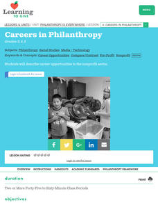 Philanthropy is Everywhere Lesson 4:  Careers in Philanthropy Lesson Plan Philanthropy is Everywhere Lesson 4:  Careers in Philanthropy Lesson Plan
