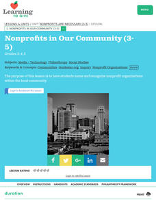 Nonprofits in Our Community Lesson Plan Nonprofits in Our Community Lesson Plan