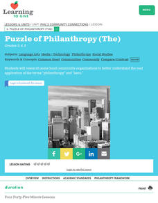 The Puzzle of Philanthropy Lesson Plan The Puzzle of Philanthropy Lesson Plan