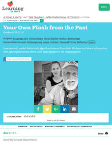 Your Own Flash From the Past Lesson Plan Your Own Flash From the Past Lesson Plan