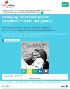 Bringing Tolerance to Our Beaches Lesson Plan Bringing Tolerance to Our Beaches Lesson Plan