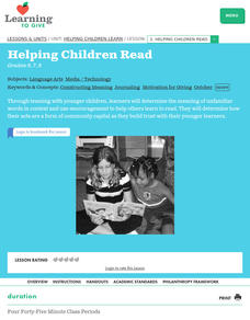 Helping Children Read Lesson Plan Helping Children Read Lesson Plan