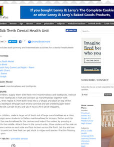 Let's Talk Teeth Lesson Plan Let's Talk Teeth Lesson Plan