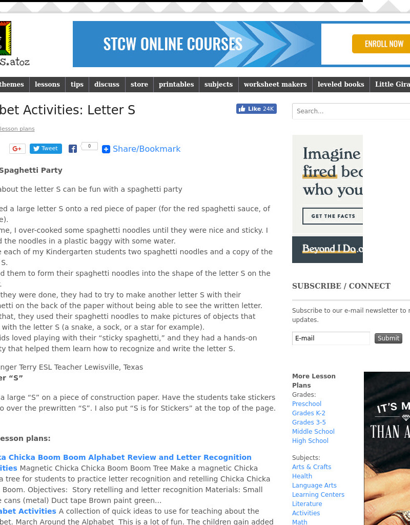 Letter S Spaghetti Party Lesson Plan Letter S Spaghetti Party Lesson Plan