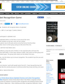 Alphabet Recognition Game Lesson Plan Alphabet Recognition Game Lesson Plan