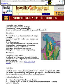 Drawing from Life: Tissue Paper Collage Lesson Plan Drawing from Life: Tissue Paper Collage Lesson Plan