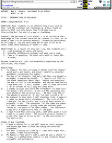 Introduction To Business Lesson Plan Introduction To Business Lesson Plan