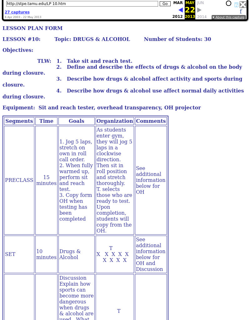 Effects of Drugs and Alcohol Lesson Plan Effects of Drugs and Alcohol Lesson Plan