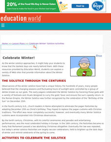 Celebrate Winter! Lesson Plan Celebrate Winter! Lesson Plan