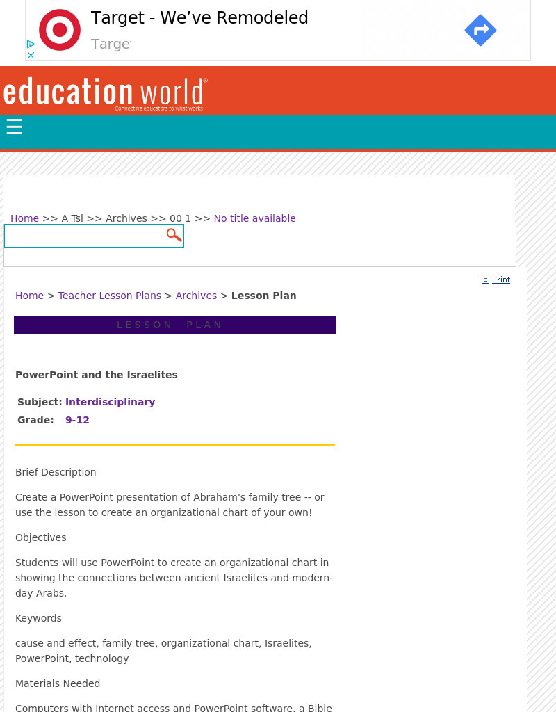 PowerPoint and the Israelites Lesson Plan PowerPoint and the Israelites Lesson Plan