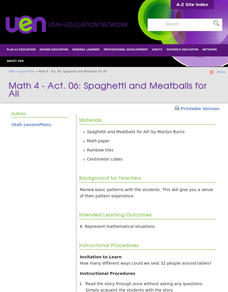Math 4 - Act. 06: Spaghetti and Meatballs for All Lesson Plan Math 4 - Act. 06: Spaghetti and Meatballs for All Lesson Plan
