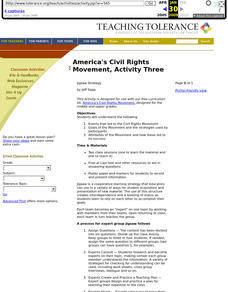 America's Civil Rights Movement, Activity Three Lesson Plan America's Civil Rights Movement, Activity Three Lesson Plan