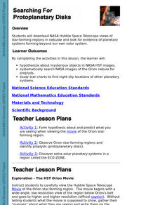 Searching For Protoplanetary Disks Lesson Plan Searching For Protoplanetary Disks Lesson Plan