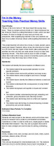 I'm in the Money - Practical Money Skills Lesson Plan I'm in the Money - Practical Money Skills Lesson Plan