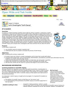 Let's Investigate Tooth Decay Lesson Plan Let's Investigate Tooth Decay Lesson Plan