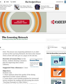 Dining In Lesson Plan Dining In Lesson Plan