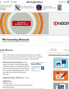 Capturing the Moment Lesson Plan Capturing the Moment Lesson Plan