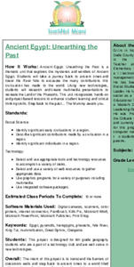 Ancient Egypt: Unearthing the Past Lesson Plan Ancient Egypt: Unearthing the Past Lesson Plan