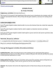Writing Scavenger Hunt Lesson Plan Writing Scavenger Hunt Lesson Plan