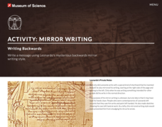 Mirror Writing: Writing Backwards Lesson Plan Mirror Writing: Writing Backwards Lesson Plan