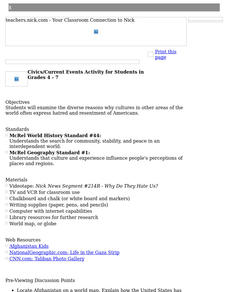 Civics/Current Events Activity for Students in Grades 4 - 7 Lesson Plan Civics/Current Events Activity for Students in Grades 4 - 7 Lesson Plan