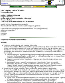 Effects of Seed Soaking on Germination Lesson Plan Effects of Seed Soaking on Germination Lesson Plan