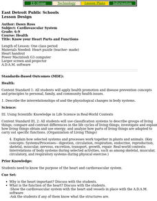 Know your Heart Parts and Functions Lesson Plan Know your Heart Parts and Functions Lesson Plan