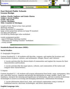 Counties of Michigan Lesson Plan Counties of Michigan Lesson Plan